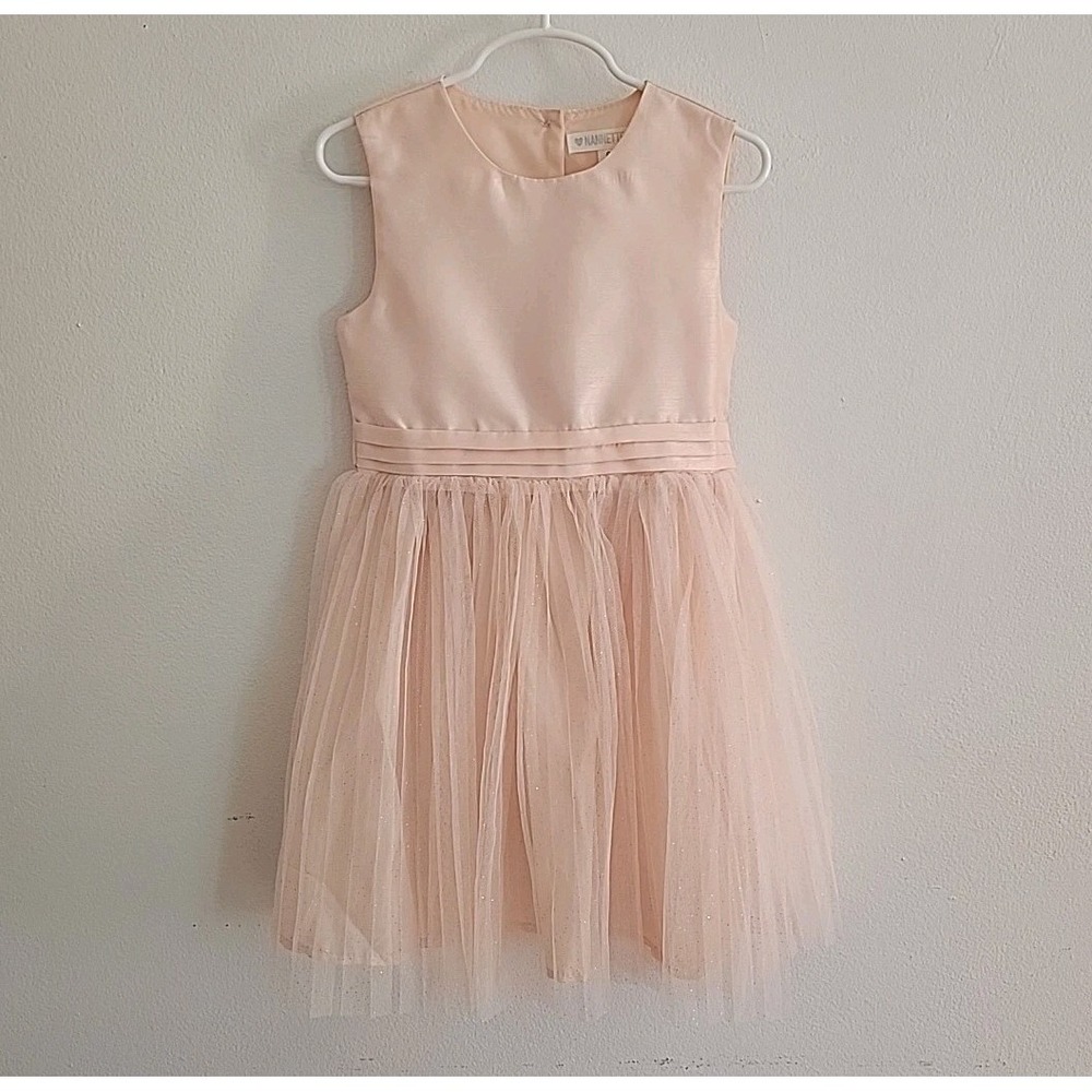 Nanette Sleeveless Dress 6 Pink Satin Tulle Ballerina Birthday Party Princess